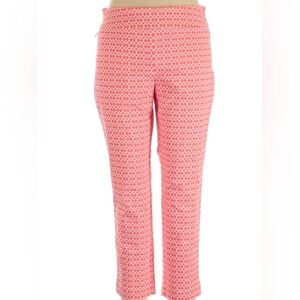 Van Heusen Women's Red Patterned Cropped Stretchy Pants Size 8